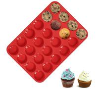 Elegance-go Moules à Muffins en Silicone,Moule Cupcake Muffins pour 24 Moules Anti-AdhéSif Moule à PâTisserie Moules à Cupcakes Et Muffins Moule en Silicone Pour Muffins, Stampi per Muffin Silicone