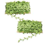 Elegance-go Vignes Artificielles,20 Mètres Feuille Vigne Guirlande Vignes Artificielles Ruban Feuille Corde à Feuilles Vertes pour Décorer Le Jardin de Mariage,Emballage Cadeau