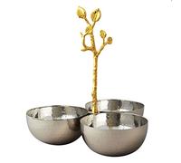 Elegance Golden Vine Bol Triple martelé Argenté/doré 21 cm