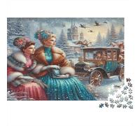 Élégance hivernale Puzzle 1000 Pièces Papier recyclé pour Adultes Puzzle pour Adultes Impossible Difficile Stimulant Jeu éducatif pour décompression 38x26cm/1000pcs