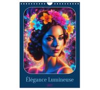 Élégance Lumineuse (Calendrier mural 2027 DIN A4 horizontal), CALVENDO calendrier mensuel: Découvrez la beauté envoûtante de nos portraits de femmes sublimés par des effets néon.