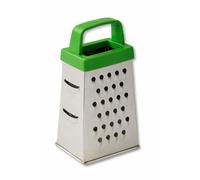 ELEGANCIO Mini râpe carrée en acier inoxydable - Hauteur : 6,6 cm - Idéale comme petite râpe à fromage, à ail, gingembre - Râpe à parmesan de table - Râpe à gingembre - Râpe de cuisine à 4 côtés (vert