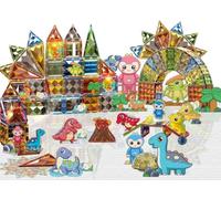 Elegancy 90 Pcs Carreaux Magnétiques Dinosaure Blocs De Construction Ensemble, DIY 4D Diamant Enfants Aimant Construction Tuile, Jouets Éducatifs Interactifs, Cadeaux d'anniversaire pour Enfants