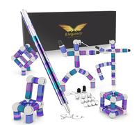 Elegancy Fidget Pen Boules magnétiques | Jouet anti-stress avec stylo magnétique de décompression déformable | Stylos multifonctionnels pour soulager le stress | Aimants Cool Stuff pour enfants