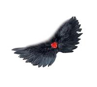 Élégant accessoire de cheveux à plumes noir et blanc avec motif ailes pour les représentations théâtrales et les fêtes costumées