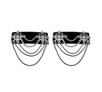 Élégant accessoire de cheveux en peluche avec flairs mongols et pompons fluides, portable pour les amateurs de mode rétro et ethnique, breloque unique