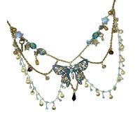 Élégant alliage strass chaîne de ventre pendentif papillon bijoux de corps pour jeans bas robes de soirée vêtements taille tendance avec chaîne de taille basse