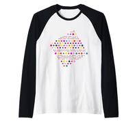 Élégant Arc-en-Ciel Couleur Polka Dot Abstrait Blanc Formes Mania Manche Raglan