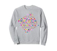 Élégant Arc-en-Ciel Couleur Polka Dot Abstrait Blanc Formes Mania Sweatshirt