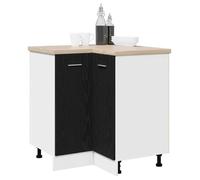 Elégant Armoire suspendue cuisine,Armoire rangement élégant, Vitrine de cuisine,Grande espace , avec étagère Chêne noir 75,5 x 75,5