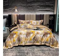 Elegant Art Bed Sheet Willcases Softs Breathable LITERIE 800TC Coble Copier Cotton EGYPTIEN Couverture (Couleur: A Size: King (Un Roi 220x240cm 4pcs)