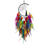 Élégant attrape-rêves en forme de lune tissés à la main avec des matériaux pour l'énergie positive et des décorations d'intérieur élégantes