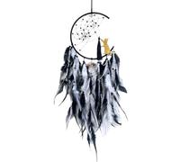 Élégant attrape-rêves en forme de lune tissés à la main avec des matériaux pour l'énergie positive et des décorations d'intérieur élégantes