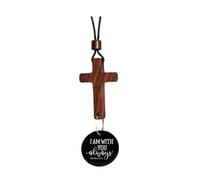 Élégant Automobile en Bois Croix Charme avec Une Conception Suspendue pour Les Ornements Religieux Christianisme Pendentif Car Car