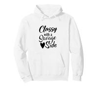 Élégant avec Un côté Sauvage (Dicton Amusant) Sweat à Capuche