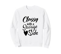 Élégant avec Un côté Sauvage (Dicton Amusant) Sweatshirt