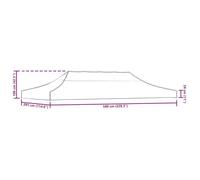 Elégant Bâches de Barnum Imperméable Rouge - Toile belvédère Toit de tente de réception 6x3 m Bordeaux 243085894