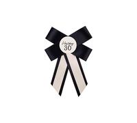 Élégant badge rosace pour 30e anniversaire Crème et noir - Badge de qualité supérieure pour célébrations, fêtes et souvenirs, taille unique, en plastique, One Size, Plastique