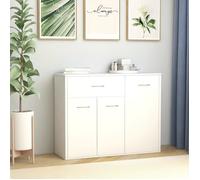 Elegant BAHUT Cuisine - ENFILADE - Buffet Blanc 88x30x70 cm Bois d'ingénierie""Bonne vie""31335 - Blanc 26 Kg