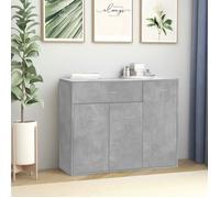Elegant BAHUT Cuisine - ENFILADE - Buffet Gris béton 88x30x70 cm Aggloméré""Bonne vie""48960 - Gris 26 Kg