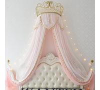Élégant baldaquin Mural en métal Antique - Rideaux de lit en Dentelle avec moustiquaire pour Chambres de Princesse, Parfaits pour Les Chambres, Les fenêtres et Les Coins Lecture