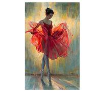 Élégant Ballet danseur fille toile peinture jupe rouge ballerine affiches et impressions mur Art photos salon décor à la maison 70x100 cm sans cadre
