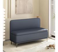 Élégant banc d'entrée rembourré avec dossier - Tabouret à langer confortable pour salon et décoration d'intérieur - Cadre en bois massif durable et coussin en mousse souple - Idéal pour les magasins