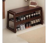Élégant banc en bois avec coussin | Meuble à chaussures d'intérieur à 1 niveau pour couloir, salon et vestiaire | Meuble élégant Shoe nizer