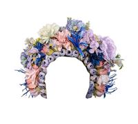 Élégant bandeau à fleurs pour femme - Magnifique coiffe florale délicate - Pince à cheveux - Ornement pour