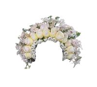 Élégant bandeau à fleurs pour femme - Magnifique coiffe florale délicate - Pince à cheveux - Ornement pour
