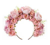 Élégant bandeau floral en tissu polyester confortable pour diverses occasions