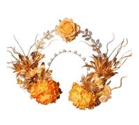 Élégant bandeau pour cheveux de mariage fait à la main pour femme, accessoire de cheveux pour photographie de modèle, couvre-chef, texture en tissu pour le quotidien, bandeau à fleurs