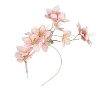 Élégant bandeau réglable en fleur de jasmin avec feuilles vertes ornement floral demoiselles d'honneur séances photo séjour floraison Coiffe
