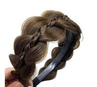 Élégant bandeau tressé en arête de poisson pour coiffure et perruques confortables en fibre synthétique tous assortis