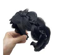 Élégant bandeau tressé en arête de poisson pour une coiffure sans effort et des perruques confortables en fibre synthétique, tous assortis