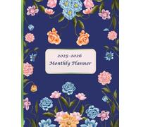 Elegant Blue Floral 2025-2026 Two-Year Planner: Monthly Calendar with Inspirational Bible Verses & Extra Writing Space - Perfect for Christian Women, Moms, and Bible Enthusiasts - 8.5 x 11 Paperback
