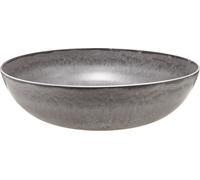 Élégant bol gris mat 37 cm - Décoration polyvalente - Surface texturée - Set de 3 bols