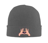 Élégant Bonnet Chaud Hiver Tenant Un cœur Drapeau Rose pâle des États-Unis Tricoté Chapeau Knitted Beanie Hat pour Course à Pied,pêcheur,Femme