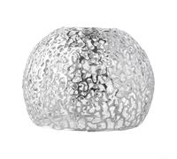 Élégant bougeoir en métal avec motifs creux complexes pour ajouter du glamour et de la chaleur à n'importe quel intérieur (argenté)