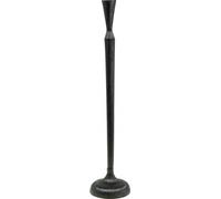 Elégant bougeoir noir métal H59cm Ø13cm - Bougeoir moderne Bougie tige - Décoration de table Accessoire d'intérieur