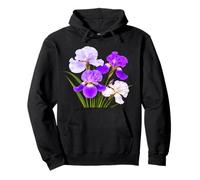 Élégant Bouquet d'iris Fleuri Formant Mania Sweat à Capuche