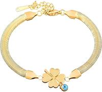 Elégant bracelet en or Viper en acier chirurgical 316L, longueur 17 cm + 5 cm de rallonge, largeur du pendentif 1,5 cm