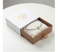 Élégant Bracelet Nœud Raffiné Baigné dans l'Or Blanc. Marque 2SPLENDID®. Idée Cadeau Noël avec Boîte