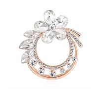 Elegant Brooches Pins Pins for Crystal Brooch Jewelry Women Rhinestone Pin Brooch Flowers Banquet Prom Wedding (B Free Size)