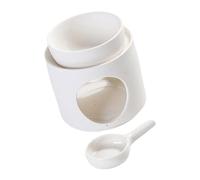 Élégant brûleur à huile cylindrique en céramique avec bougie chauffe-plat et bol amovible pour parfums d'intérieur Bol amovible