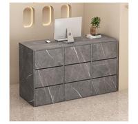 Élégant bureau de réception avec tiroirs pour centre de beauté, comptoir de vente au détail pour magasin de vêtements, table de réception de 130 cm pour hôtels et bureaux.