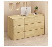 Élégant bureau de réception avec tiroirs pour centre de beauté, magasin de vêtements, comptoir de caisse, table de caisse enregistreuse pour entreprises et hôtels (E 160 cm)