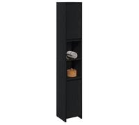 Elégant Cabinet de Rangement,Meuble de salle de bain - chêne noir - 30x30x183,5 cm - bois d'ingénierie &8230974