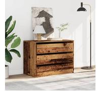 Elégant Cabinet de salon/chambre Commode d'angle - vieux bois - 80x41x58 cm - bois d'ingénierie &3080091