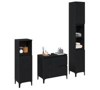 Elégant Cabinets de salle de bain,Ensemble de meubles de salle de bain 3 pcs - chêne noir - bois aggloméré &4870635